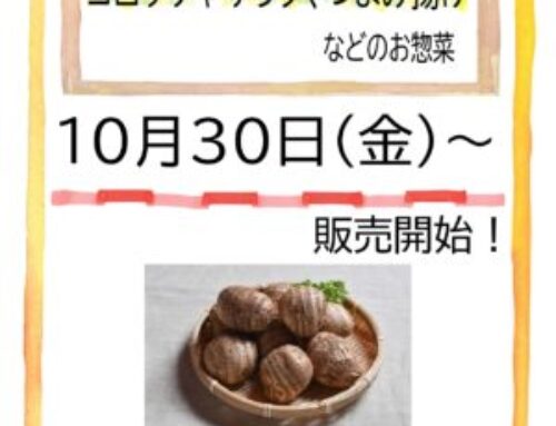 里芋のおいしいお惣菜、販売中です♪